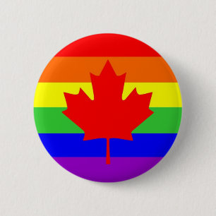 Bóton Redondo 5.08cm canada country gay orgulhosa bandeira arco-íris