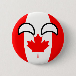 Bóton Redondo 5.08cm Canadá Geeky de tensão engraçado Countryball