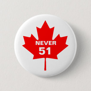 Bóton Redondo 5.08cm Canadá Nunca 51