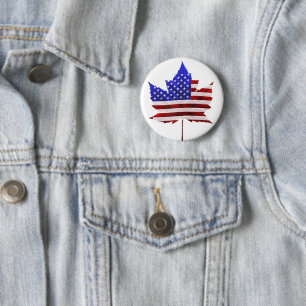 Bóton Redondo 5.08cm Canadá USA Souvenir Buttons - Personalizado