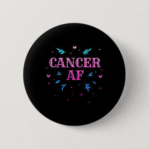 Bóton Redondo 5.08cm Cancer Af cor-de-rosa Símbolo Zodiodócópio Birthd