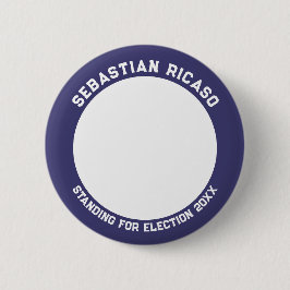 Bóton Redondo 5.08cm Candidato à eleição personalizada