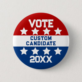 Bóton Redondo 5.08cm Candidato a eleição personalizado