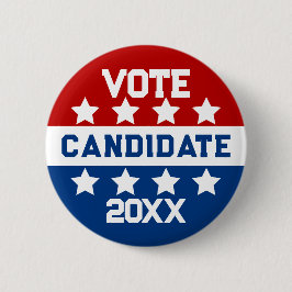Bóton Redondo 5.08cm Candidato a eleição personalizado