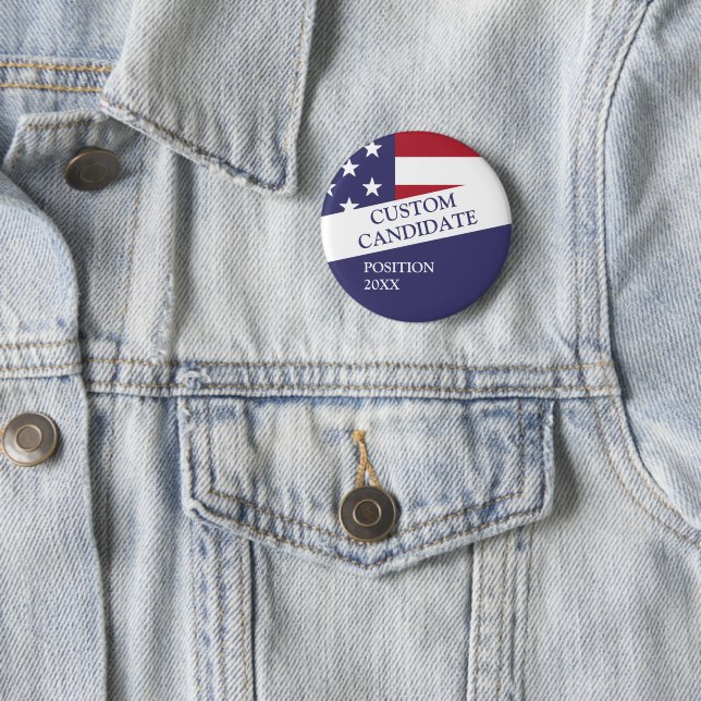 Bóton Redondo 5.08cm Candidato a eleição personalizado (In Situ)