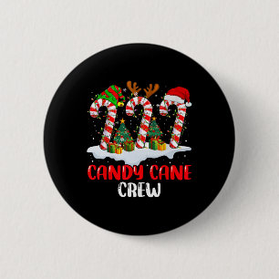 Bóton Redondo 5.08cm Candy Cane Crew Família Engraçada De Natal Vincula