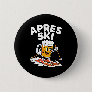 Bóton Redondo 5.08cm Caneca de cerveja Apres ski esqui férias de invern
