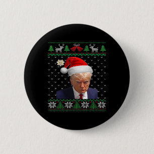 Bóton Redondo 5.08cm Caneca Oficial Foto de Donald Trump Natal Feio