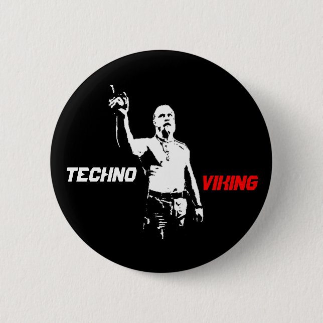Bóton Redondo 5.08cm Caneta de Techno Viking (Frente)