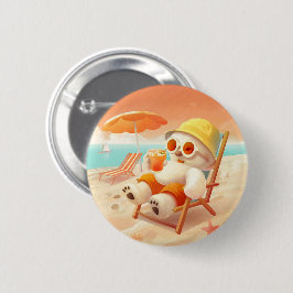 Bóton Redondo 5.08cm Canino de Sorriso - Modo de Praia Ativado