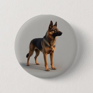Bóton Redondo 5.08cm Cão german shepherd