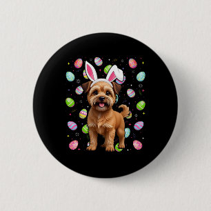 Bóton Redondo 5.08cm Cão Griffon de Bruxelas Feliz Páscoa Caça ao Ovo C