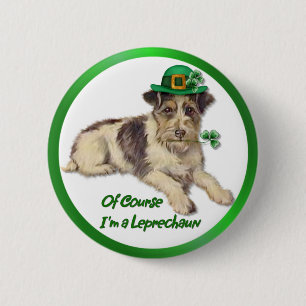 Bóton Redondo 5.08cm Cão Leprechaun