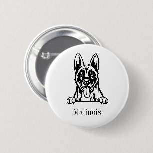Bóton Redondo 5.08cm Cão malinois belga