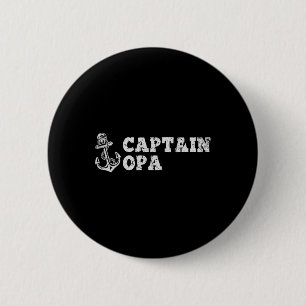 Bóton Redondo 5.08cm Capitão Opa Navegando Em Barco Vintage Âncora Fu