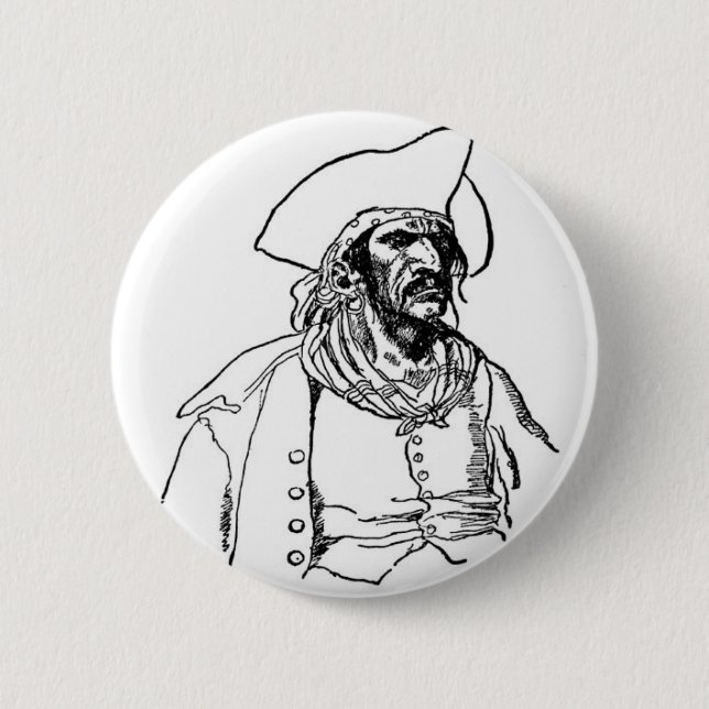 Bóton Redondo 5.08cm Capitão Pirata (Frente)