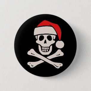 Bóton Redondo 5.08cm Cap'n Claus