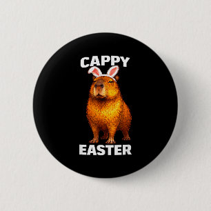 Bóton Redondo 5.08cm Cappy Páscoa capivara orelha de coelho engraçado m