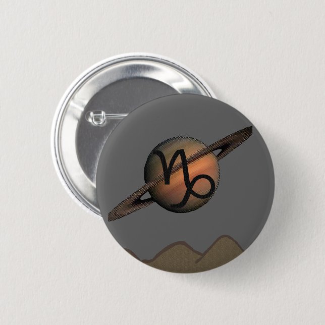 Bóton Redondo 5.08cm Capricorn Button (Frente & Verso)