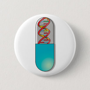 Bóton Redondo 5.08cm Cápsula de Ciência de DNA