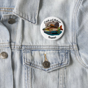 Bóton Redondo 5.08cm Capturas E Libertação De Truta Castanha Em Habitat