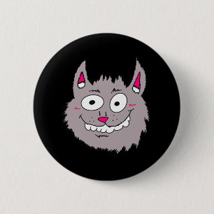 Bóton Redondo 5.08cm Cara de Gato de Desenho Bobo