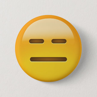 Bóton Redondo 5.08cm Cara Expressionless Emoji