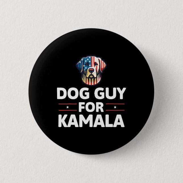 Bóton Redondo 5.08cm Cara Para Kamala Vote Blue (Frente)