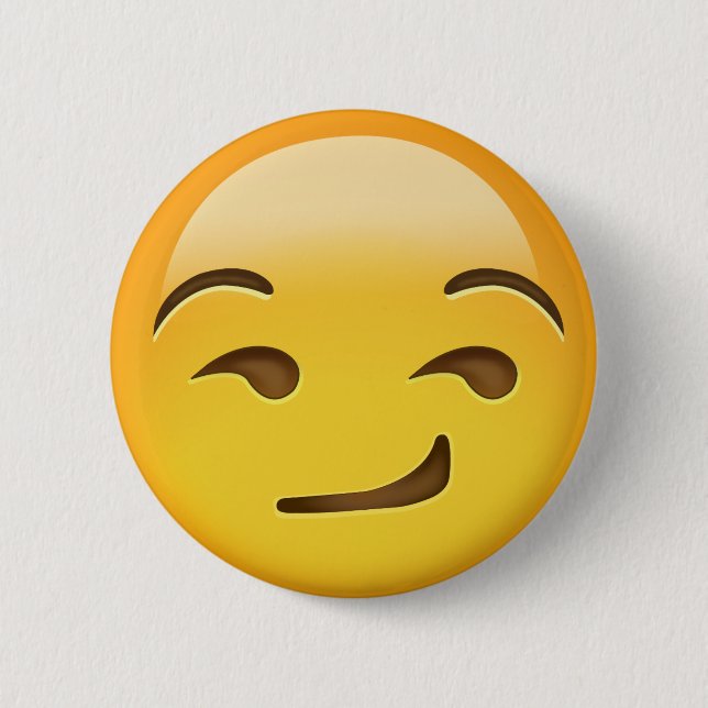 Bóton Redondo 5.08cm Cara Smirking Emoji (Frente)