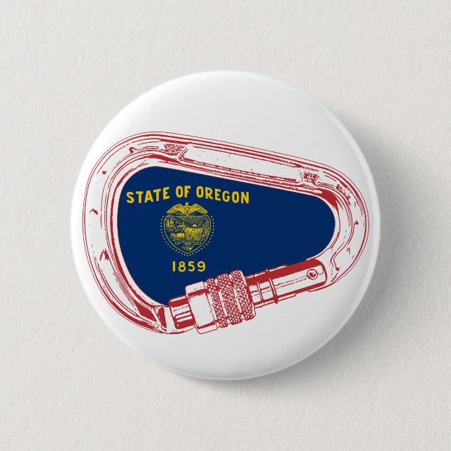 Bóton Redondo 5.08cm Carabineiro de subida de bandeira do Oregon (Frente)