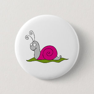 Bóton Redondo 5.08cm caracol engraçado