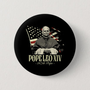 Bóton Redondo 5.08cm Cardeal Robert Prevost Shirt Pope Leo Xiv