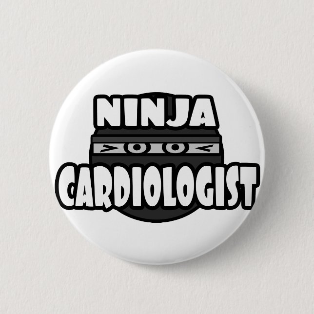 Bóton Redondo 5.08cm Cardiologista Ninja (Frente)