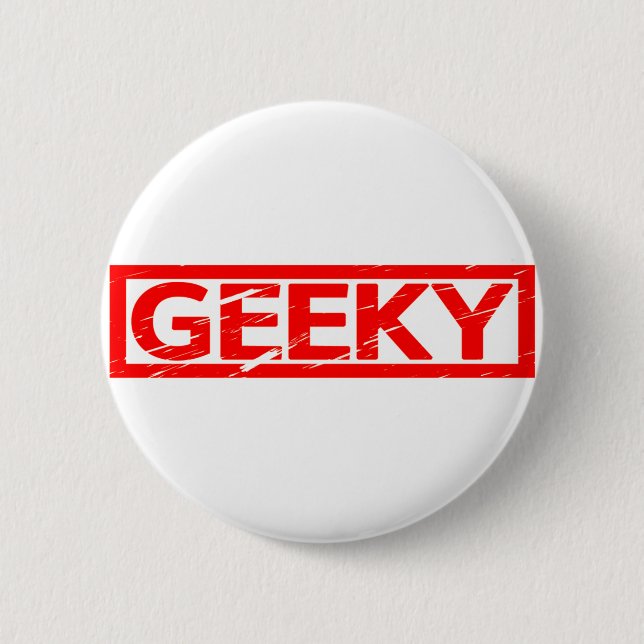 Bóton Redondo 5.08cm Carimbo Geeky (Frente)