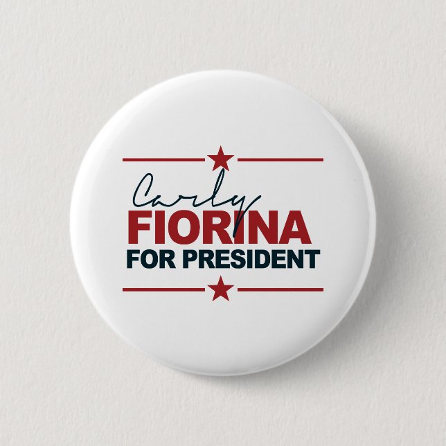 Bóton Redondo 5.08cm Carly Fiorina para o presidente assinatura 2016 (Frente)