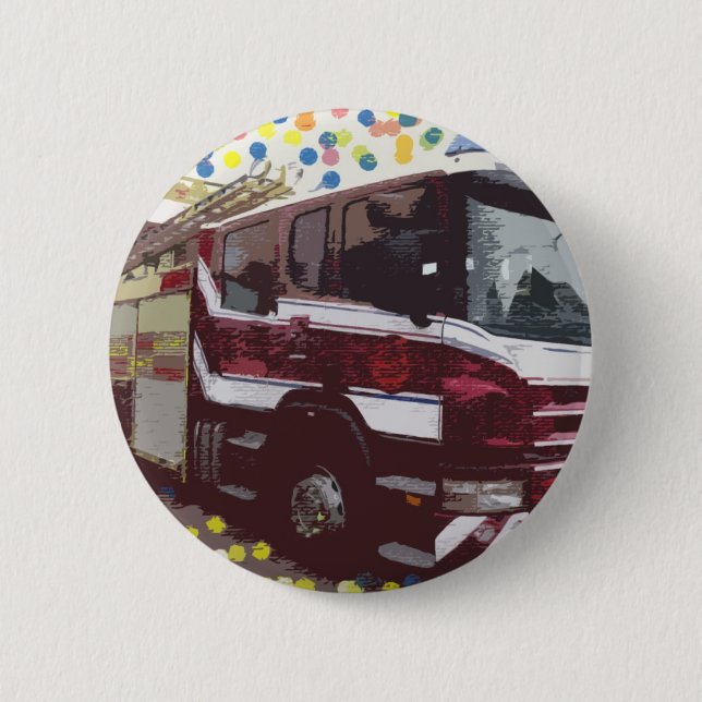 Bóton Redondo 5.08cm Carro de bombeiros (Frente)