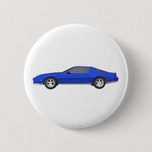 Bóton Redondo 5.08cm carro de esportes de Camaro do anos 80: modelo 3D: