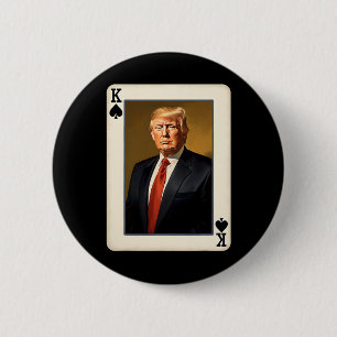 Bóton Redondo 5.08cm Carta Rei Trump - Presidencial Donald Trump Único