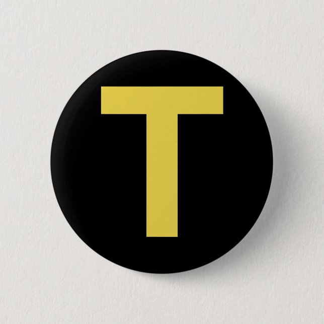 Bóton Redondo 5.08cm Carta T Diversão Grupo de Chipmunk Correspondendo  (Frente)