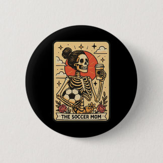 Bóton Redondo 5.08cm Cartão Tarot da Mãe de Futebol Engraçado Vintage E