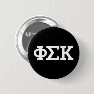 Bóton Redondo 5.08cm Cartas Phi Sigma Kappa