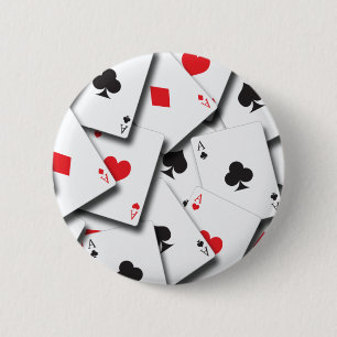 BÓTON REDONDO 5.08CM CARTÕES DE JOGO DOS ÁSS