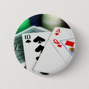 Bóton Redondo 5.08cm Cartões Poker