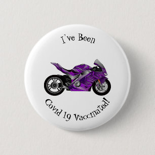 Bóton Redondo 5.08cm Cartografia de motocicletas de esporte roxo