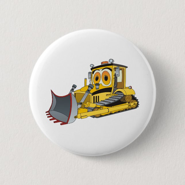 Bóton Redondo 5.08cm Cartoon Bulldozer (Frente)