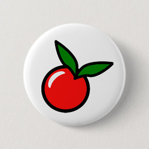 Bóton Redondo 5.08cm Cartoon de cereja da Apple