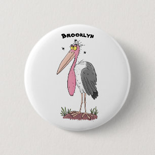 Bóton Redondo 5.08cm Cartoon engraçado marabou