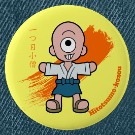 Bóton Redondo 5.08cm Cartoon Hitotsume-Kozo Yokai | Folclore Japonês