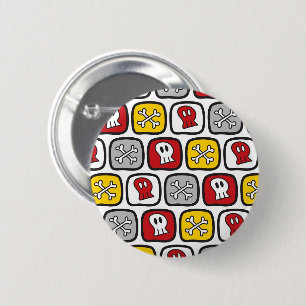 Bóton Redondo 5.08cm Cartoon Pirate / Skeleton Skulls & Bones Diversão