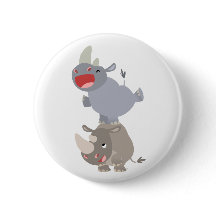 Cartoon Rinos Cute Leapfrog